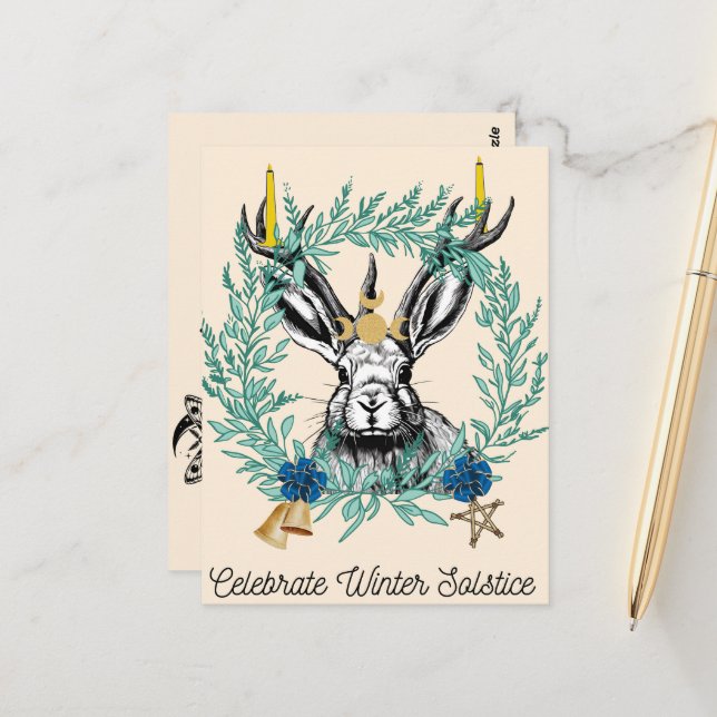 Cartão Postal Como celebrar o Cartão-postal de solstício de inve (Frente/Verso In Situ)