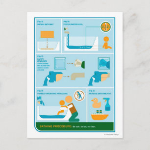 Cartão Postal Como Dar Banho