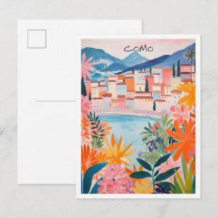 Cartão Postal Como Itália Estética de Viagem