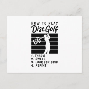 Cartão Postal Como Jogar Golf De Disco
