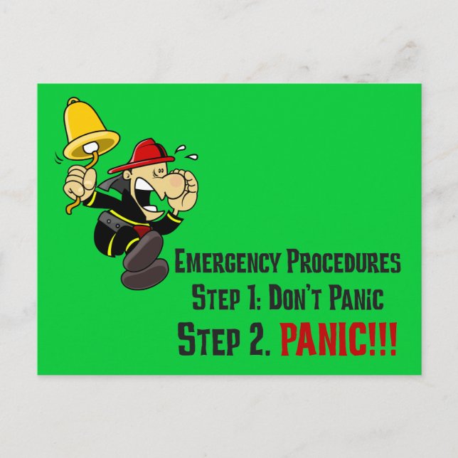 Cartão Postal Como os bombeiros respondem à sua emergência (Frente)