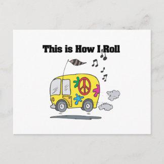 Cartão Postal Como Rolo (Hippie Van)