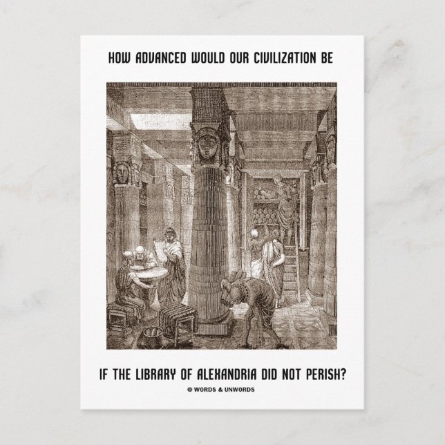 Cartão Postal Como Será A Civilização Avançada Se A Biblioteca A (Frente)