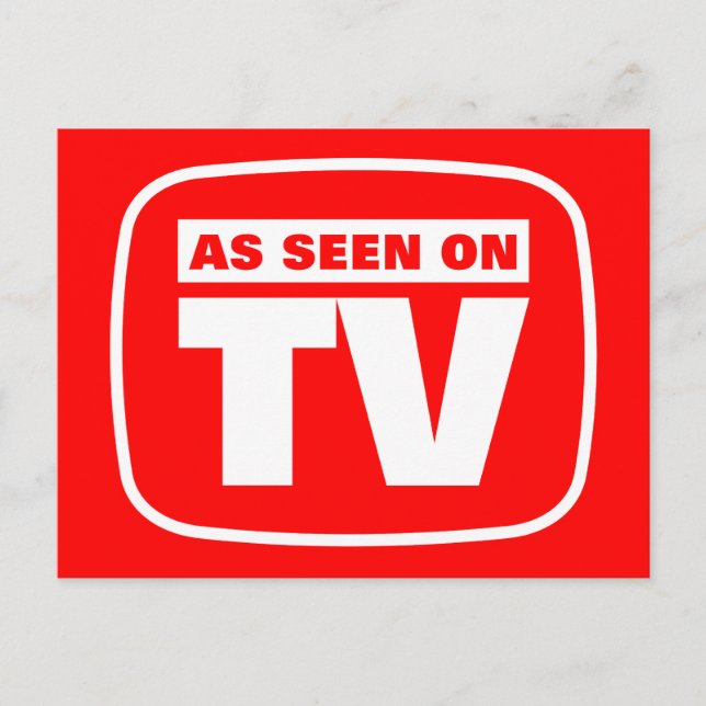 Cartão Postal Como visto na TV (Frente)