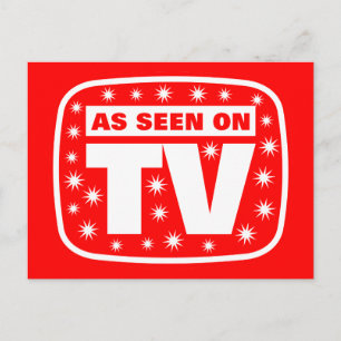 Cartão Postal Como visto na TV - CH 2 com estrelas de neve