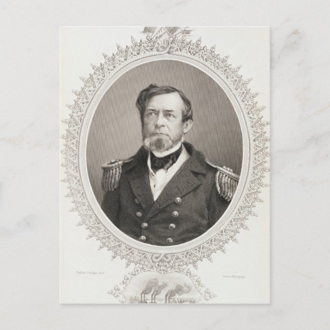 Cartão Postal Comodore Andrew Hull Foote (Frente)