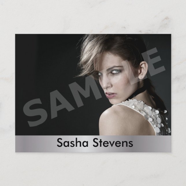 Cartão postal Comp de Ator e Modelo com Ator de 2  (Frente)