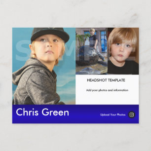 Cartão postal Comp de Cabeçalho de Modelo para C