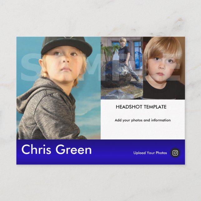 Cartão postal Comp de Cabeçalho de Modelo para Cri (Frente)