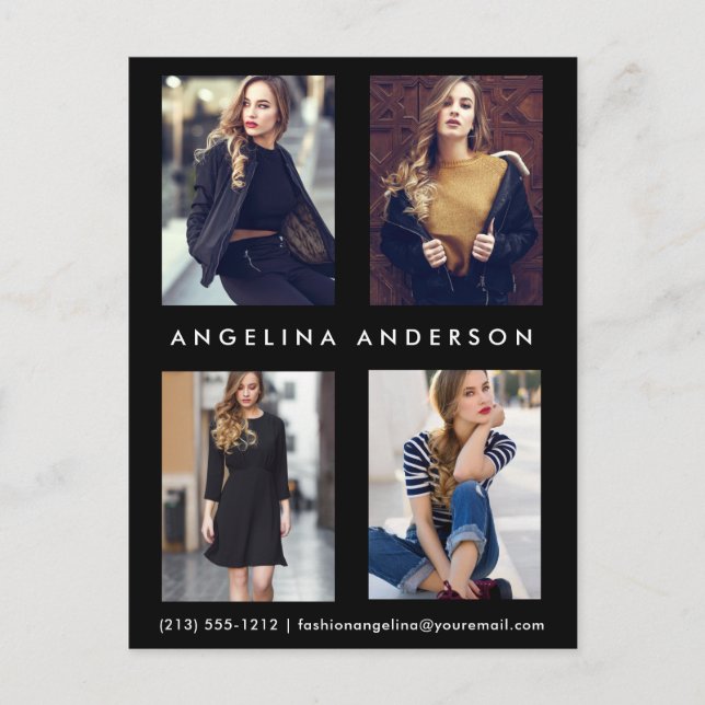 Cartão postal Comp do Modelo 4 do Ator (Frente)