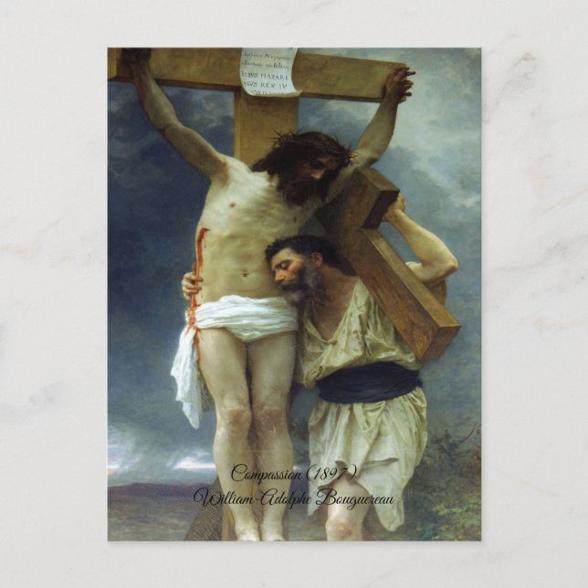 Cartão Postal Compaixão pelo Cristo Bouguereau (Frente)