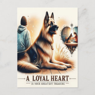 Cartão Postal Companheiro Leal Ao Sunset