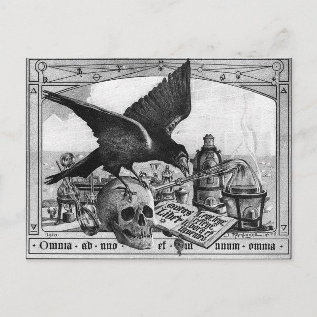 Cartão Postal Companheiros de laboratório de alquimia (Frente)