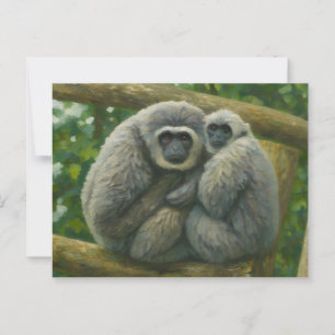 Cartão Postal Companheiros Gibbons - Retrato Emocional de Vida S