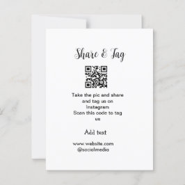Cartão Postal Compartilhar e marcar no site de adicionar QR do I