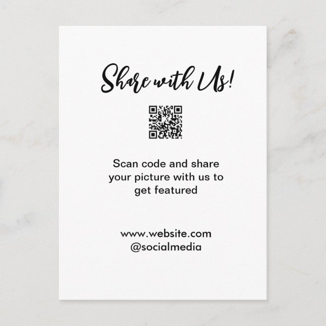 Cartão Postal Compartilhe a imagem digitalizar código QR adicion (Frente)
