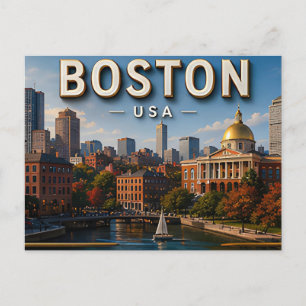 Cartão Postal Compartilhe Memórias de Viagens Históricas de Bost