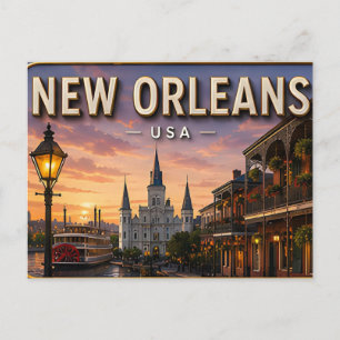 Cartão Postal Compartilhe o Charme de Nova Orleans