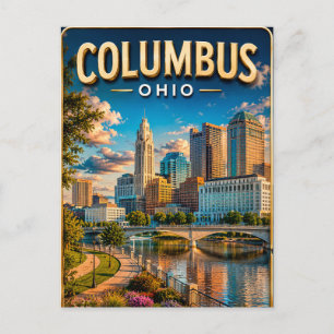 Cartão Postal Compartilhe suas Memórias de Viagem de Columbus Oh