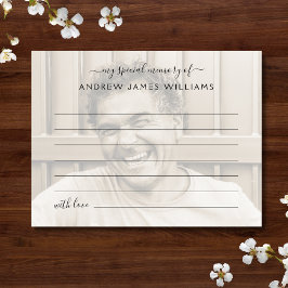 Cartão Postal Compartilhe uma foto de memória de funeral