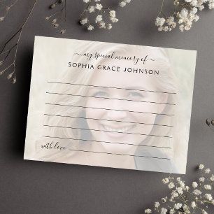 Cartão Postal Compartilhe uma Foto de Memória no Funeral