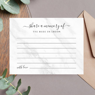 Cartão Postal Compartilhe Uma Memória Casamento Mármore Branco