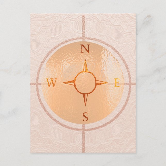 Cartão Postal COMPASS NEWS Norte Leste Oeste Sul (Frente)