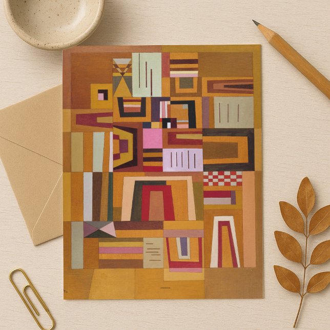 Cartão Postal Compensation, Kandinsky Inspired Geometric Art (Criador carregado)