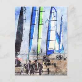 Cartão Postal Competição Cefn Sidan Blokart