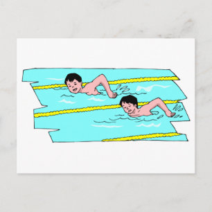 Cartão Postal Competição de Natação escolar