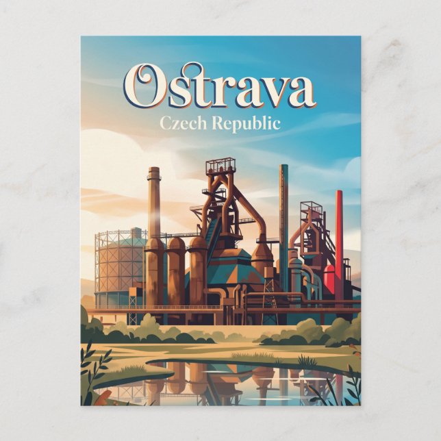 Cartão Postal complexo industrial Dolní Vítkovice, Ostrava (Frente)