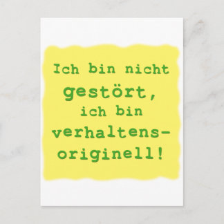 Cartão Postal comportamentalmente original
