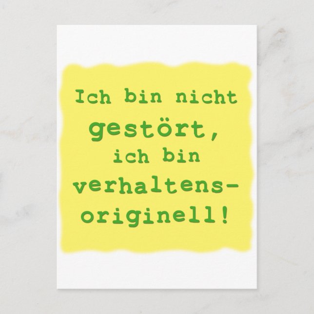 Cartão Postal comportamentalmente original (Frente)