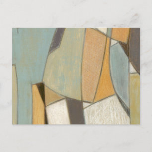 Cartão Postal Composição Abstrata com Cores Suaves