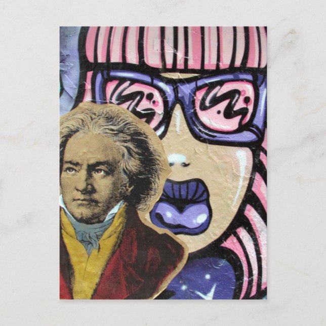 Cartão Postal composição de arte de rua (Frente)