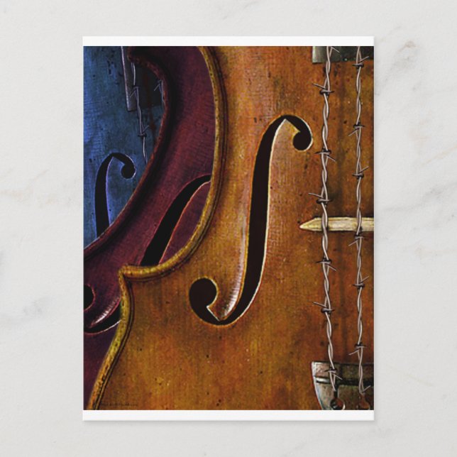 Cartão Postal Composição de Violino (Frente)