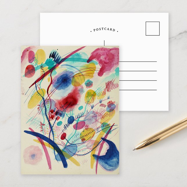 Cartão Postal Composição em Vermelho Azul Verde Amarelo | Kandin (Criador carregado)