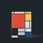 Cartão Postal Composição Mondrial Amarelo Vermelho Azul Preto<br><div class="desc">Composição de Piet Mondrian com a famosa pintura vermelha, amarela, azul e preta (1921).</div>