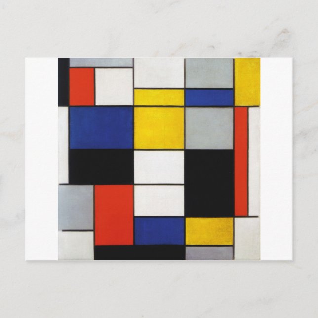 Cartão Postal Composição, Mondrian (Frente)
