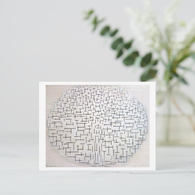 Cartão Postal Composição n.o 10, Cais e Oceano | Mondriaan | (Em pé/Frente)