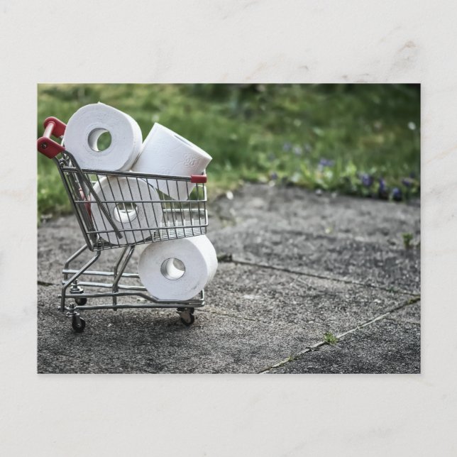 Cartão Postal Compra de papel higiênico (Frente)