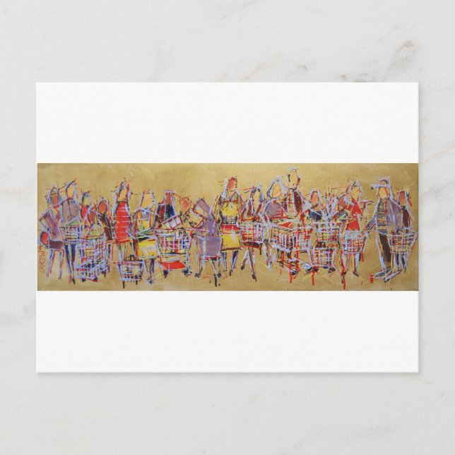 Cartão Postal Comprando Cart Tango estoque a dança retrô da cozi (Frente)