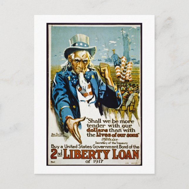 Cartão Postal Comprar a United States Governo Bond 1917 (Frente)