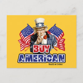 Cartão Postal Comprar Americano ( Made In China ) - Piada Engraç