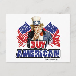 Cartão Postal Comprar Americano ( Made In China ) - Piada Engraç