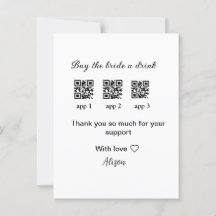 comprar uma bebida para a noiva ler código QR obri