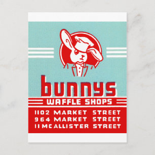 Cartão Postal Compras Bunnys Waffle