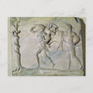 Cartão Postal Comprimido com representação de Hércules