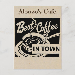 Cartão Postal Compro de Café Personalizado - Latente