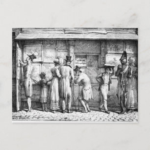 Cartão Postal Compro de Impressão litográfico da Delpech, c.1818
